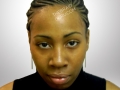 Biggie Small Feed-In Cornrows - Ponytail - Front View Braids by Thebraidguru.com
