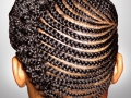 Feed-In Cornrow Updo- Back View Braids by Thebraidguru.com