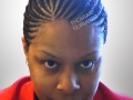 Medium Feed-In Cornrows - 1 layer - Front View Braids by Thebraidguru.com