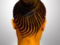 Feed-In Cornrow Bun - Back View Braids by Thebraidguru.com