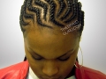 Large Feed-In Cornrows - 1 layer Braids by Thebraidguru.com