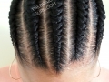 Large Feed-In Cornrows - 1 layer Braids by Thebraidguru.com