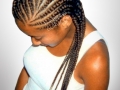 Medium-Large Feed-In Cornrows - 1 layer Braids by Thebraidguru.com