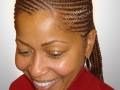 2 layer Feed-In cornrows - Left Side View - Braids by Thebraidguru.com