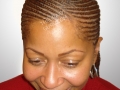 2 layer Feed-In cornrows - Front View - Braids by Thebraidguru.com