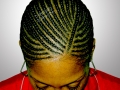 1 layer Feed-In Cornrows - Small - Top View - Braids by Thebraidguru.com