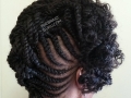 Updo w/ Feed-In Cornrows & Individuals (Extensions Added)-Back View Braids by Thebraidguru.com