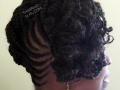 Updo w/ Feed-In Cornrows & Individuals (Extensions Added)-Side View Braids by Thebraidguru.com